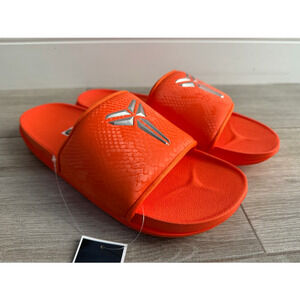 Mens 10 Nike Kobe Offcourt Slide Orange Silver Open Toe Sandals IF2870-800 NEW